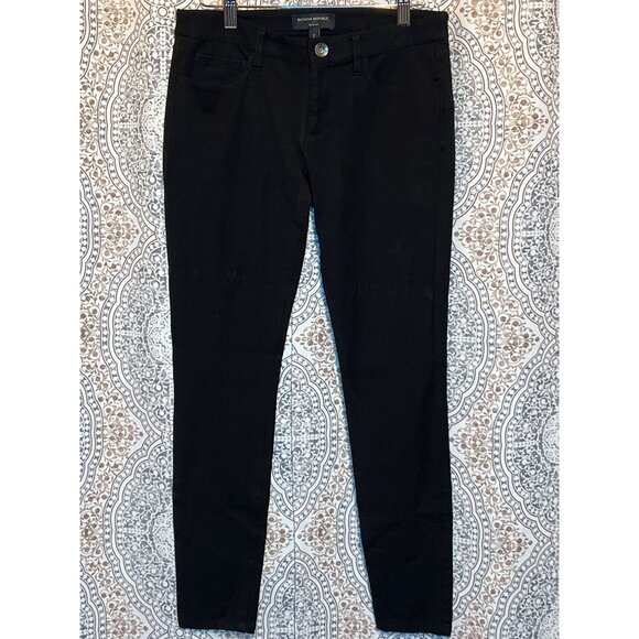 Banana Republic Womens Sloan Fit Black Pants Size 2 - Picture 2 of 11